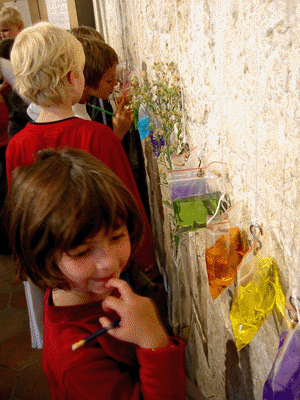 pupils at the exhibition